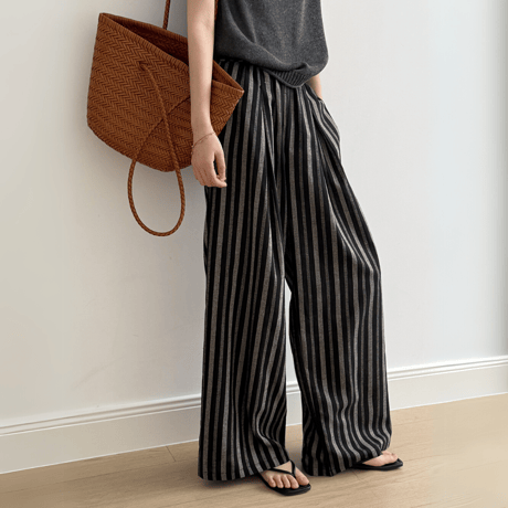 stripe relax wide pants　MA1560