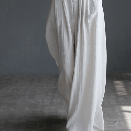summer high waist drape wide pants/2color　MA2037