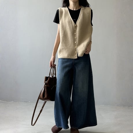 vintage wash wide leg denim　MA1655