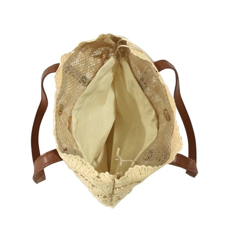 lace flower tote bag with pouch　MA1890