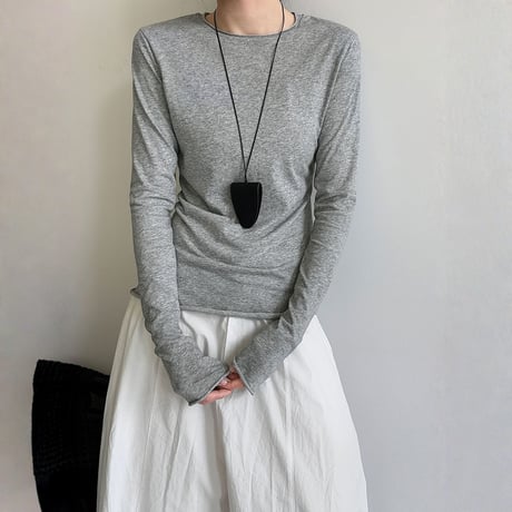 roll hem slim fit long sleeve tee　MA1867
