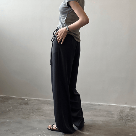ribbon waist wide pants　MA1575