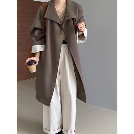 one button stand collar coat　MA1134
