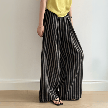 stripe relax wide pants　MA1560