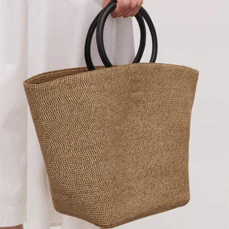 circle handle raffia tote　MA1546