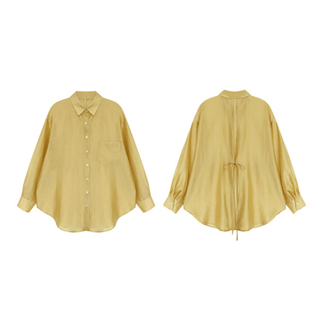 sheer back open blouse　MA1564