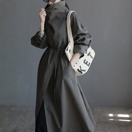 french stand collar loose work coat　MA1671