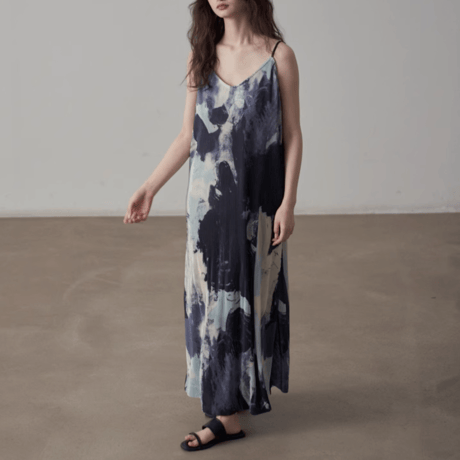 abstract print camisole onepiece　MA1429