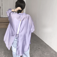 sheer back open blouse　MA1564