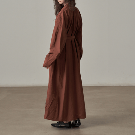 loose shirt dress with waist belt　MA1392