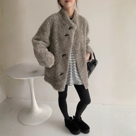 wool toggle shearling coat　MA1679