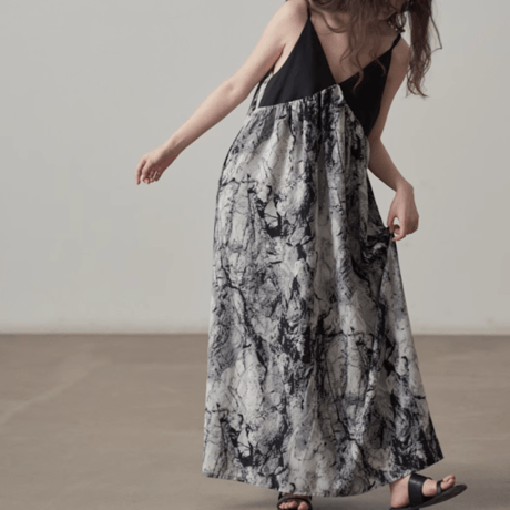 damaged nuance design retro onepiece　MA1431