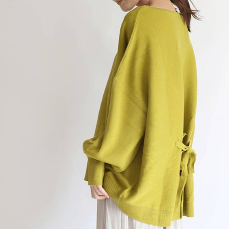 【即納】backribbon knit pullover　MA1638