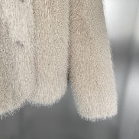 fluffy collarless jacket　MA1292