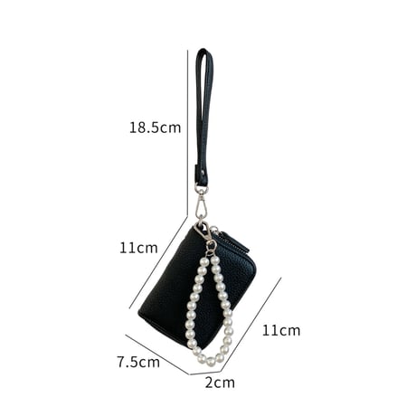 pearl charm zip mini wallet　MA1902
