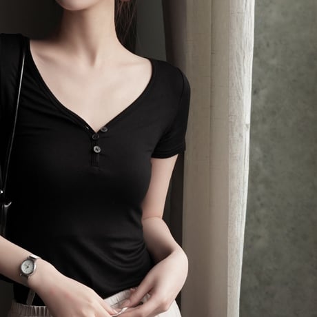 big neck slim t-shirt　MA1942