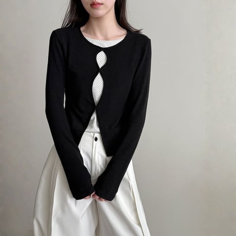 cutout docking cardigan tee　MA1870