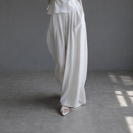 summer high waist drape wide pants/2color　MA2037