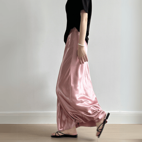 shiny silky skirt　MA1570