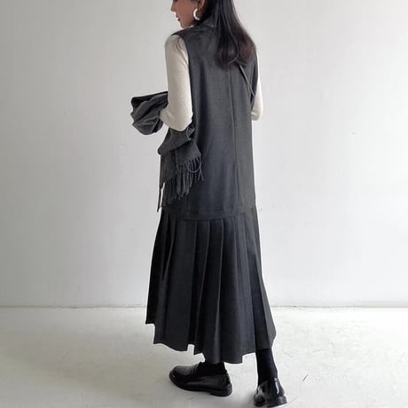 v neck jumper skirt　MA1117