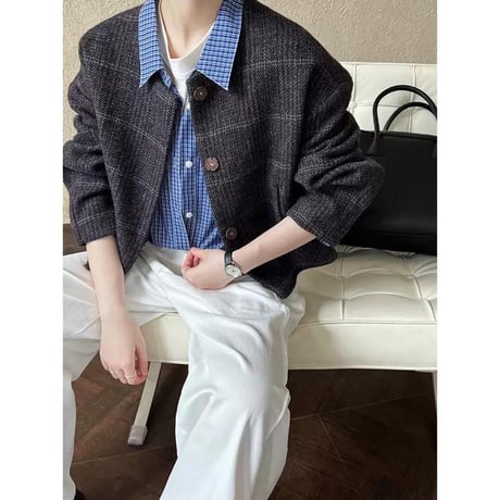 retro check short jacket　MA1147