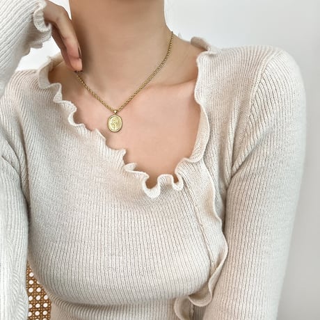 flower charm necklace　MA1127