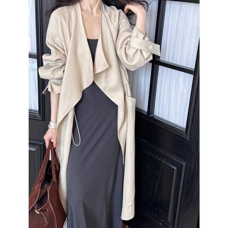 drape light long coat　MA1136
