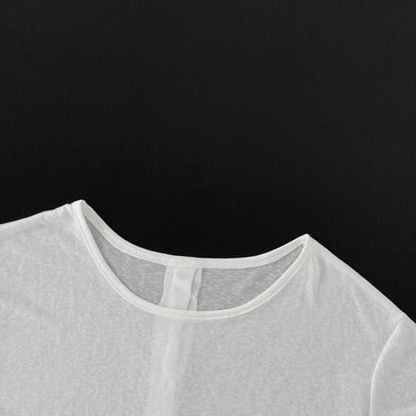 back button sheer long sleeve tops　MA1977