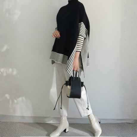 modern asymmetric poncho　MA1844