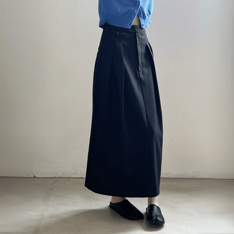 high-waist tuck flare skirt　MA1626