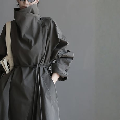 french stand collar loose work coat　MA1671