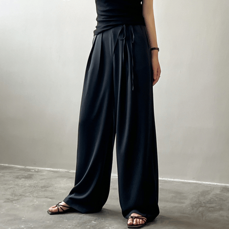 ribbon waist wide pants　MA1575