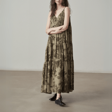 flower print sleeveless dress　MA1410