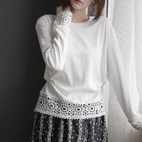 round neck lace cut and sew　MA1676
