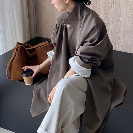one button stand collar coat　MA1134