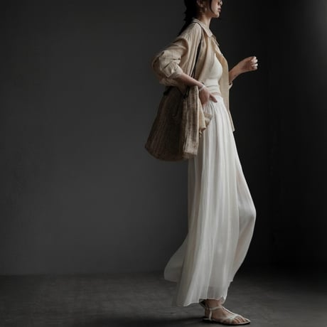 shiny chiffon wide pants　MA1941