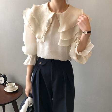 doll collar sweet blouse　MA1169