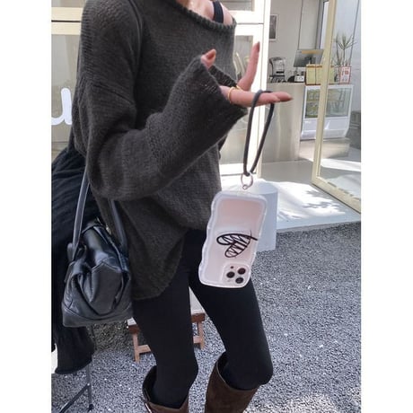 wide neck knit pullover　MA1319