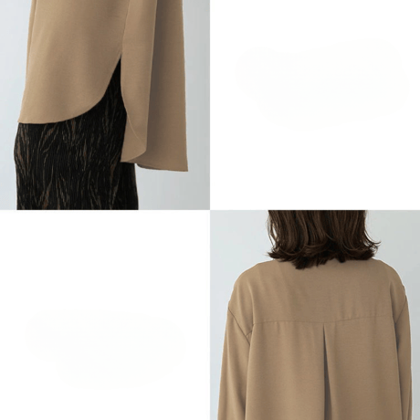 side-slit puff sleeve shirt dress　MA1642