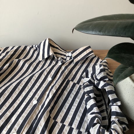 puff sleeve striped shirt　MA1177