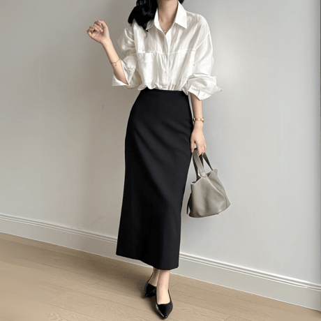sleek midi skirt　MA1565