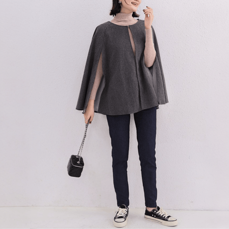 slit sleeve poncho coat　MA1640