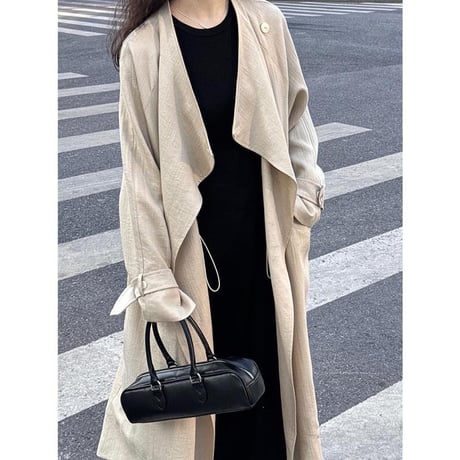 drape light long coat　MA1136