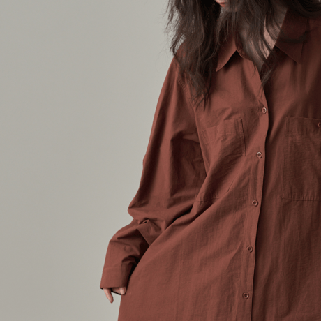 loose shirt dress with waist belt　MA1392