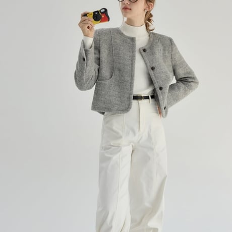 collarless short coat　MA1334