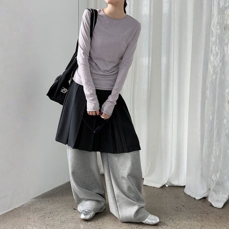 roll hem slim fit long sleeve tee　MA1867