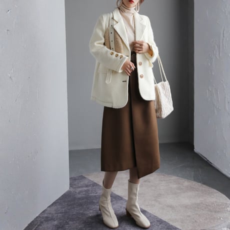 soft fitted turtleneck knit top　MA1717