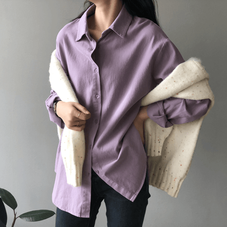 oversized cotton button down shirt　MA1634