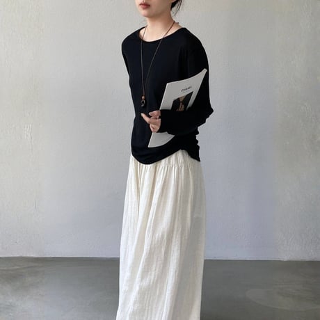 back button sheer long sleeve tops　MA1977