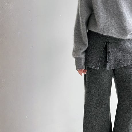 layered flare knit pants　MA1791